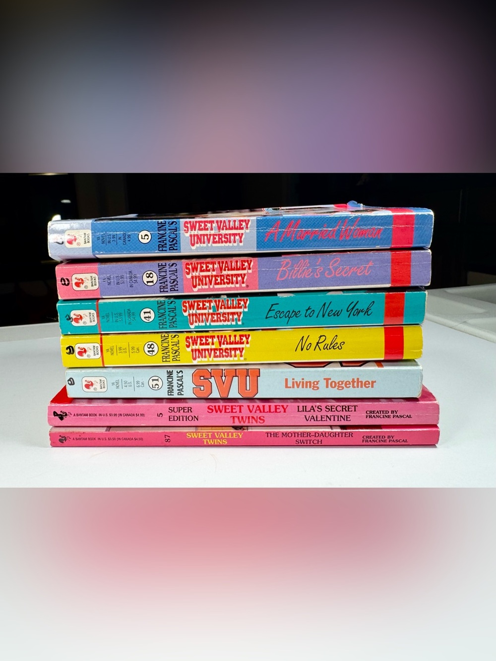 Sweet Valley University / Twins Lot of 7 PBs Rare Titles 5 18 41 48 51 / 5 87 VG